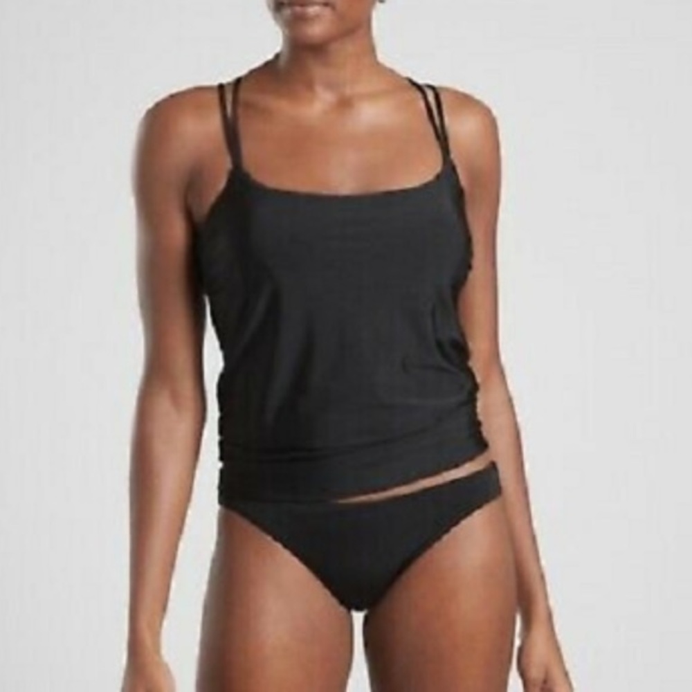 Athleta Black Swim Tankini Top sz XS Bathing Suit Top